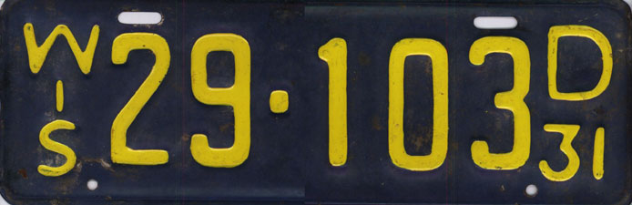 File:Wisconsin 1931 license plate - Number 29-103D.jpg