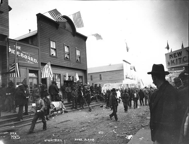 File:Buildings decorated with American flags, Nome, Alaska, ca 1900 (HEGG 271).jpeg