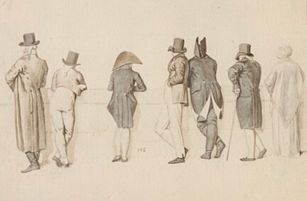 File:CW Eckersberg, Rygvendte figurer ved en Seinekaj, Paris, 1812, KKS403, Statens Museum for Kunst.png