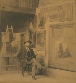 Clyde du Vernet Hunt in his Paris studio.jpg