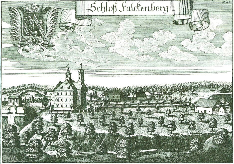 Schloss Falkenberg (Gemeinde Moosach) nach einem Stich von Michael Wening von 1701