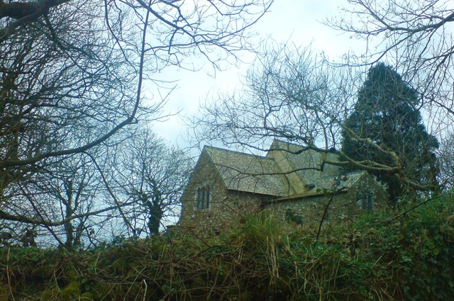 File:Llanhywel Church from the lane - geograph.org.uk - 1182268.jpg