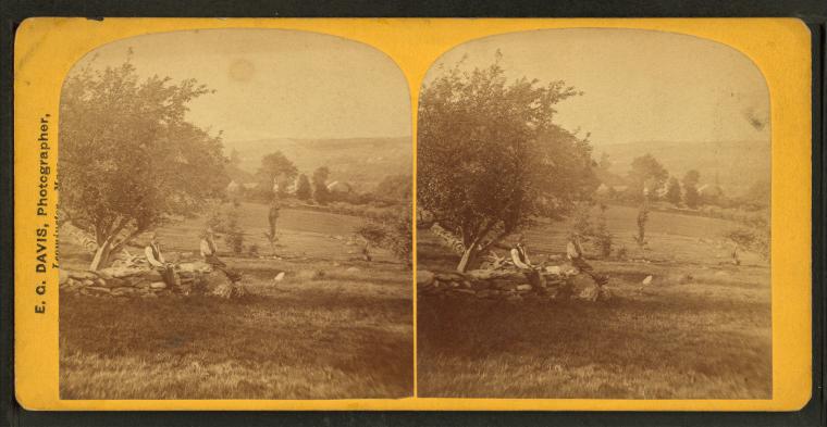 File:Men sitting on a stone fence, farm in vicinity of Leominster, by E. G. Davis.jpg