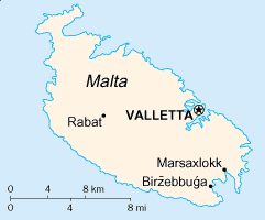 Isola di Malta - Localizzazione