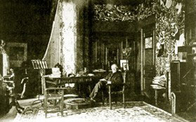 Pierre Paris en su despacho de la Casa Velàzquez de Madrid. (Circa 1920)