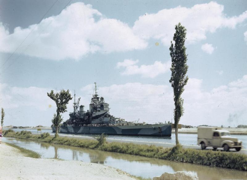 File:The British Battleship HMS Howe Passing Through the Suez Canal, 14 July 1944 TR2619.jpg