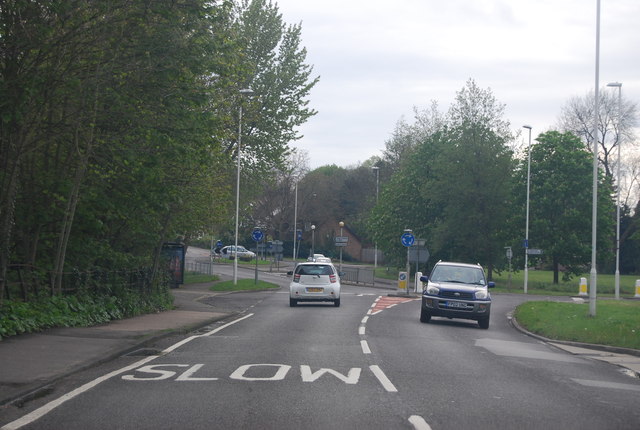 File:Approaching a roundabout, A264 - geograph.org.uk - 2947747.jpg