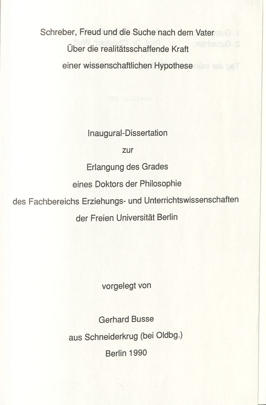 Dissertation (1991)