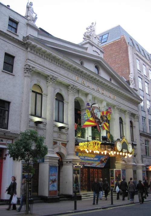 London Palladium marquee featuring the musical, May 2004