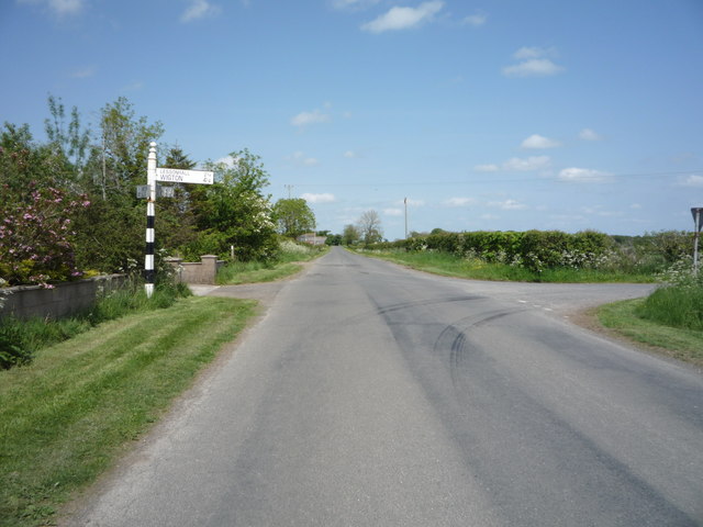 File:Road junction on National Cycle Route 72, Moss Side - geograph.org.uk - 4975551.jpg