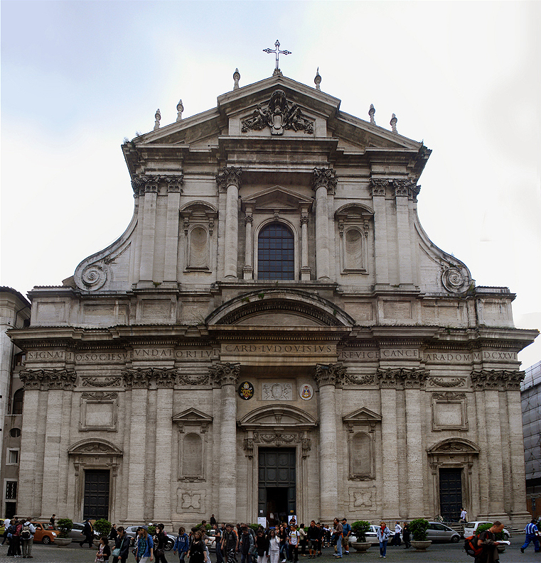 Façade de l'église Saint-Ignace-de-Loyola à Rome - Photo de Tetraktys