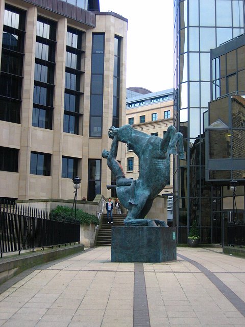 A sculpture outside Standard Life buildings on Lothian Road. The area is at the heart of an expanding financial district.