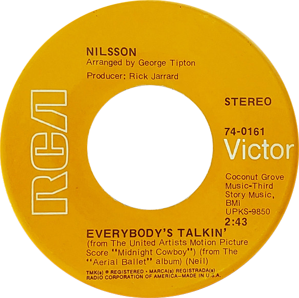 Everybody's talkin' by nilsson us vinyl 1969 re-release.png