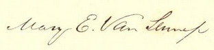 Mary E. Van Lennep signature