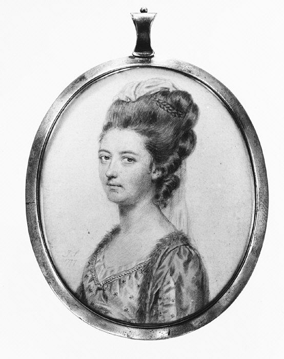 "Mrs. Charlotte Lennox," miniature portrait painted by [[John Smart