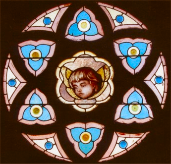 File:Old St Peters Church rose window - The Dalles Oregon.png