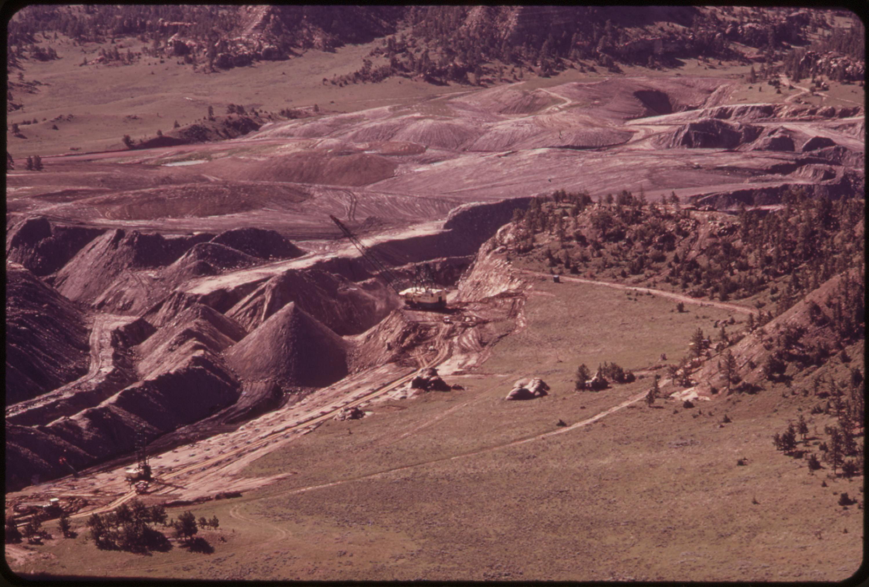 Coal fields. Река паудер. Strip Mining. Visual Mining.