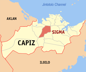 Bản đồ của Capiz với vị trí của Sigma