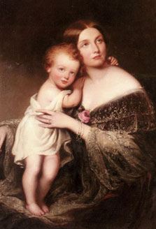 Princess Marie with one of her children