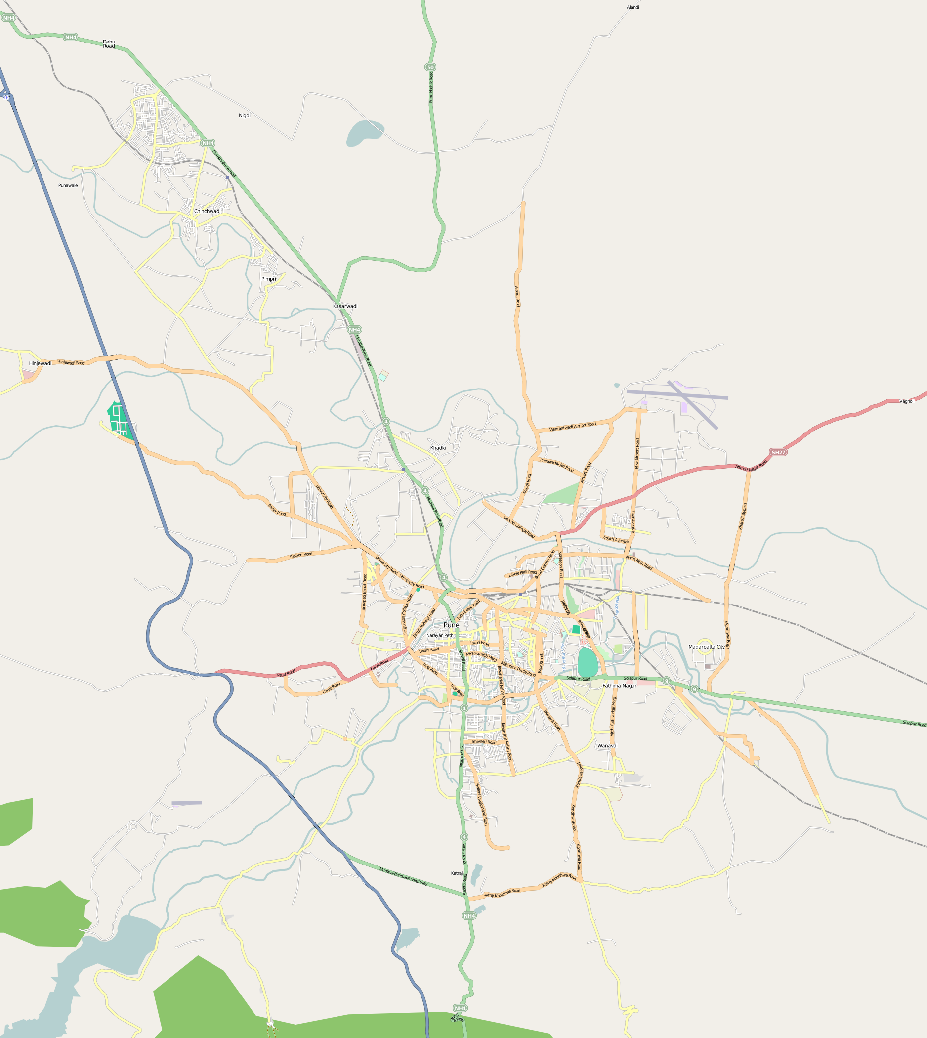 Pune Map With Areas File:pune Area Locator Map.png - Wikimedia Commons