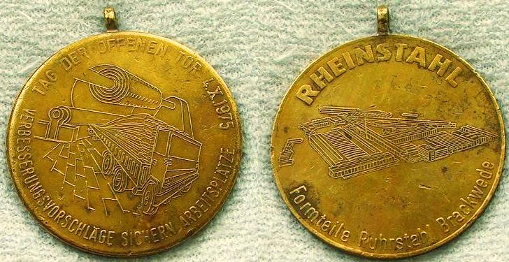 Die Rheinische Stahlwerke AG (Rheinstahl-Konzern) { Es war einmal } Rhe%C4%B1nstahl_Medaille_1975