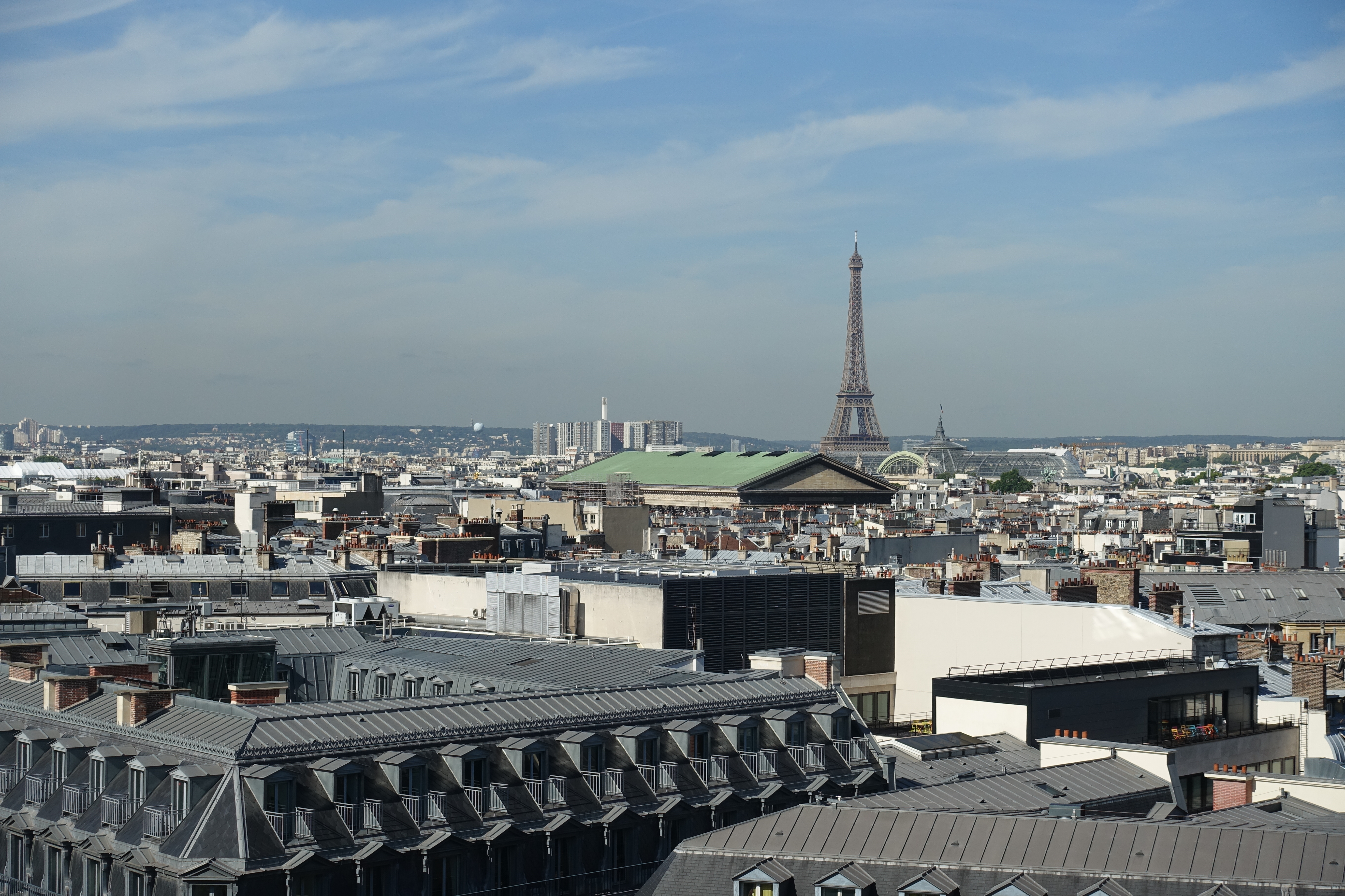 the roof terrace of galeries lafayette