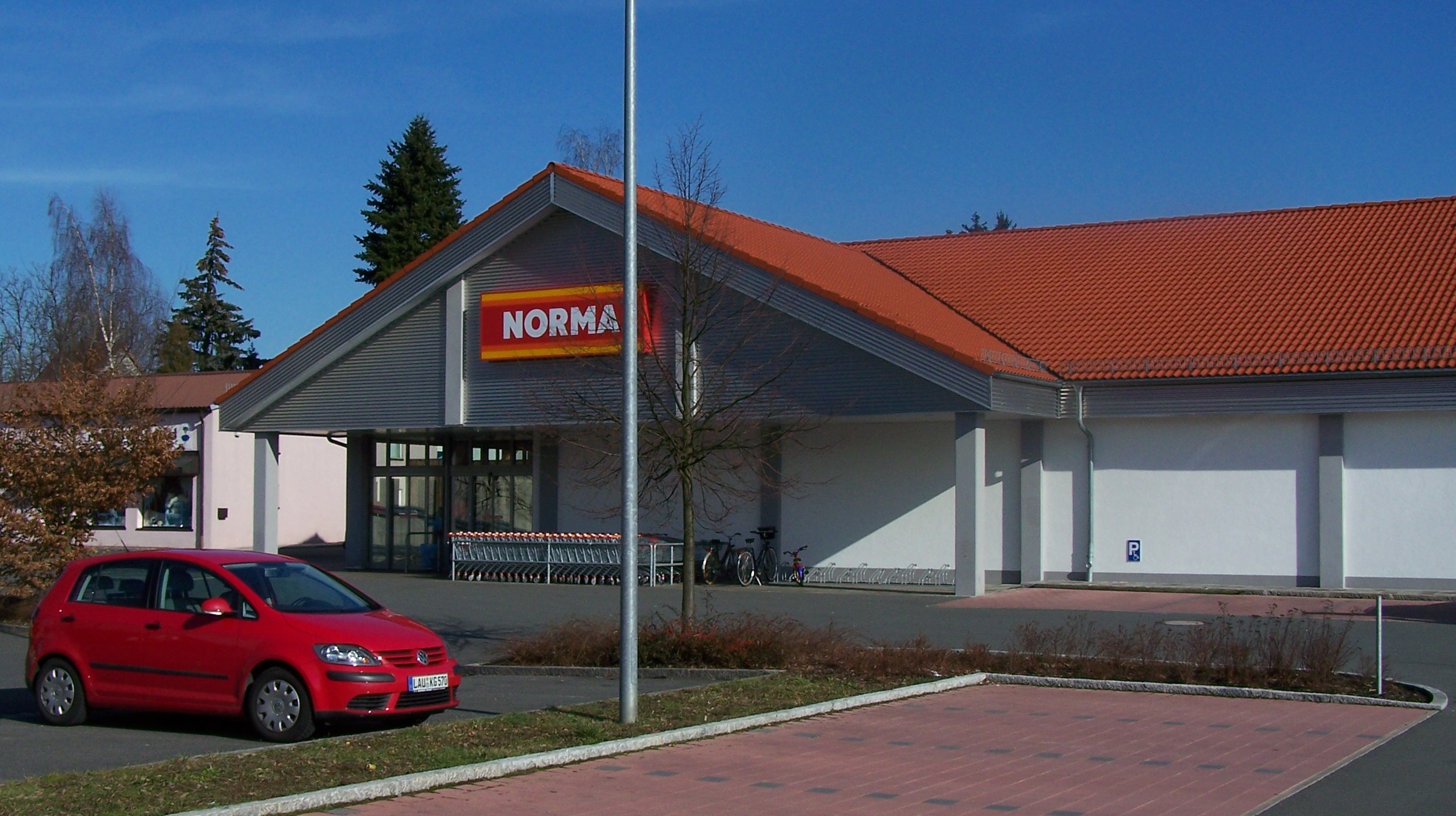 Supermarket (Norma) in Schnaittach, Germany.
