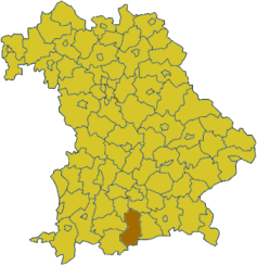 Бад-Тёльц-Вольфратсхаузен (аудан) картада