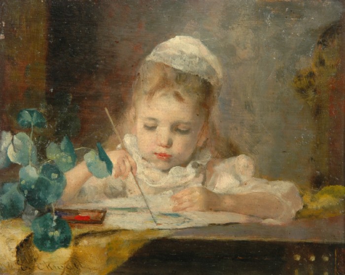 File:Emma Ekwall Painting girl.jpg