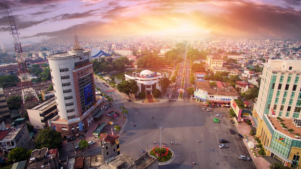  The downtown area of Hai Duong city seen from above