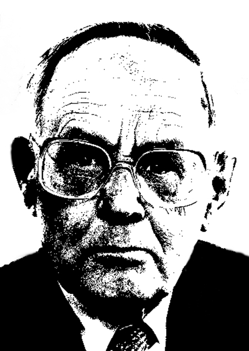 Representación monocroma de Karl Rahner.