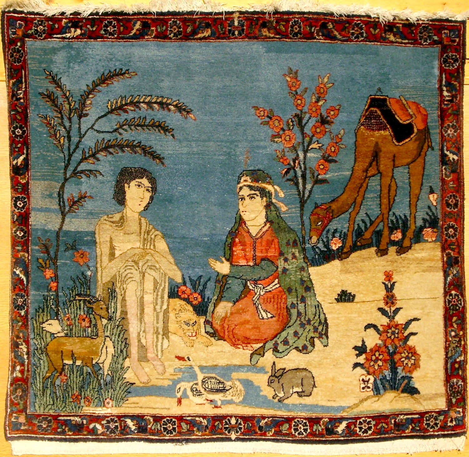 Keshan Carpet, wool on cotton, ca. 19th century, Keshan, Iran. 