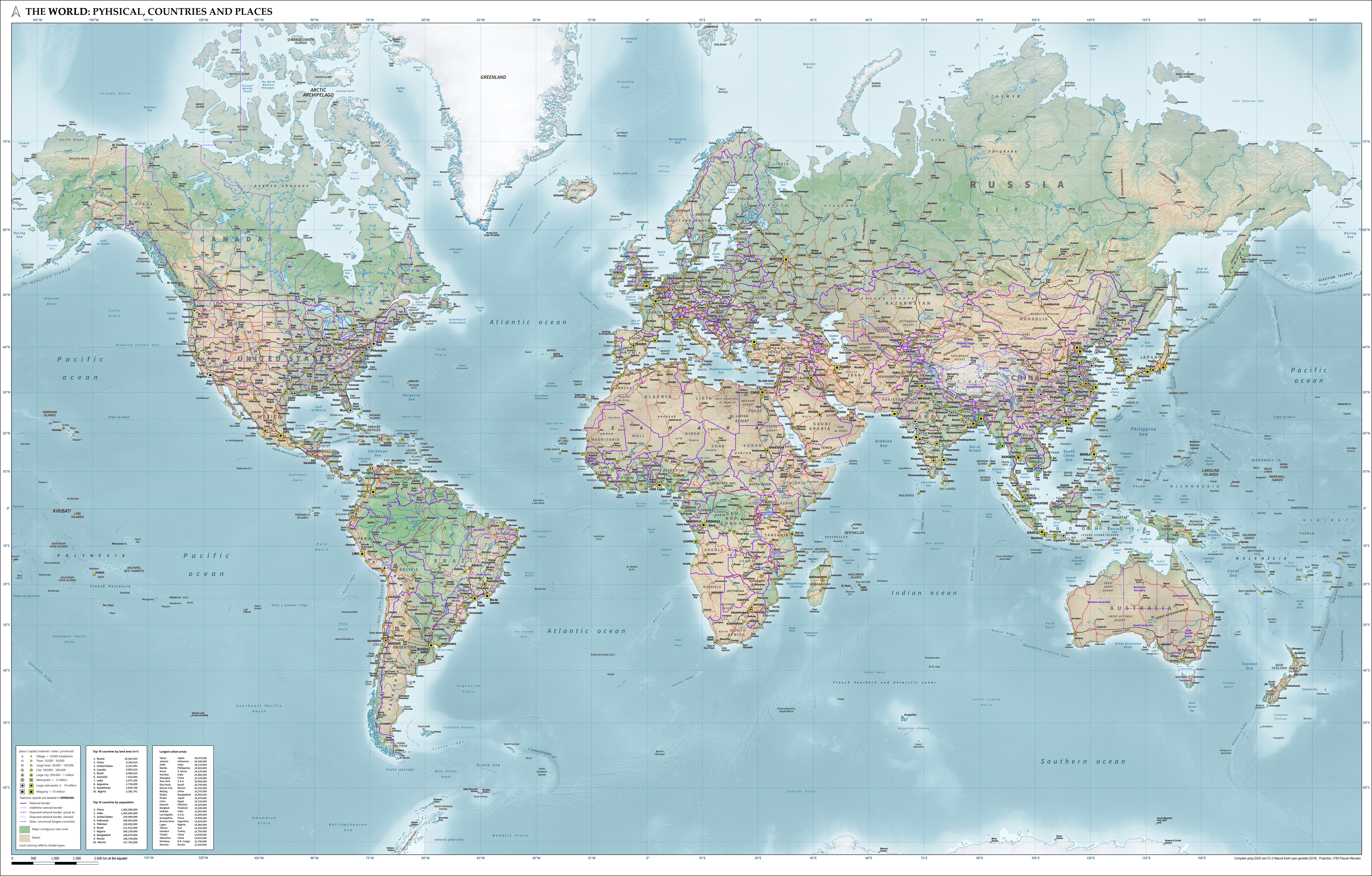 mercator projection map