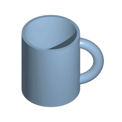Kahve bardağının simide sürekli deformasyonunu gösteren homeomorfizma animasyonu. (Üreten:Kieff)