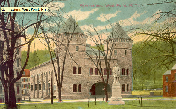 File:Old (Pre-1910 Gymnasium) and location of Thayer Monument at West Point.png