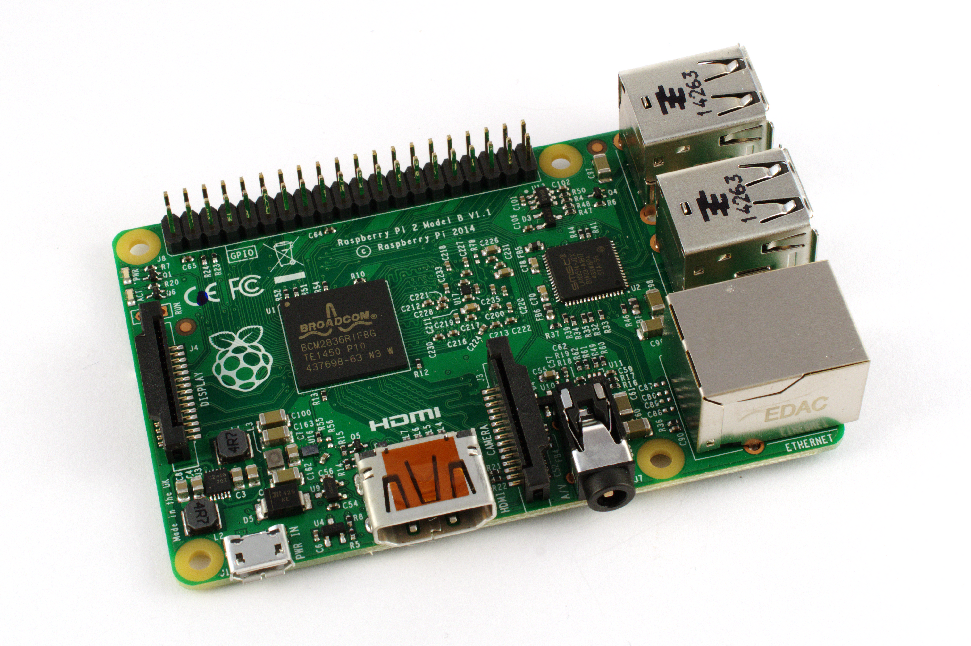 File:Raspberry Pi 2 Model B 1G (15807385273).png - Wikimedia Commons