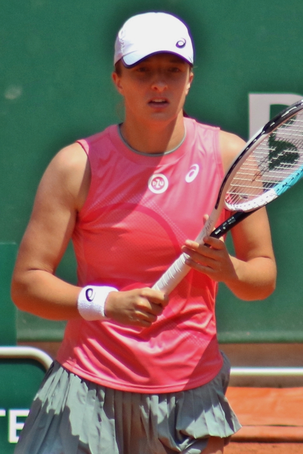 Iga Swiatek of Poland during the third round at the 2021 Dubai