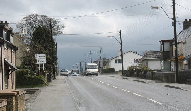 File:The A5 - the main street of the village of Gaerwen - geograph.org.uk - 758204.jpg
