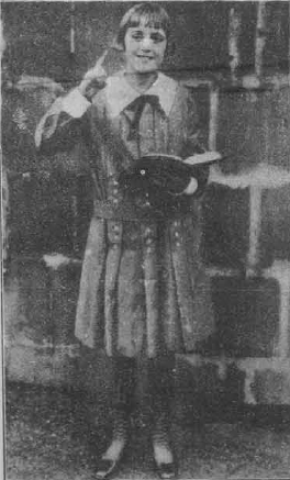 Child preacher Uldine Utley, aged about 12