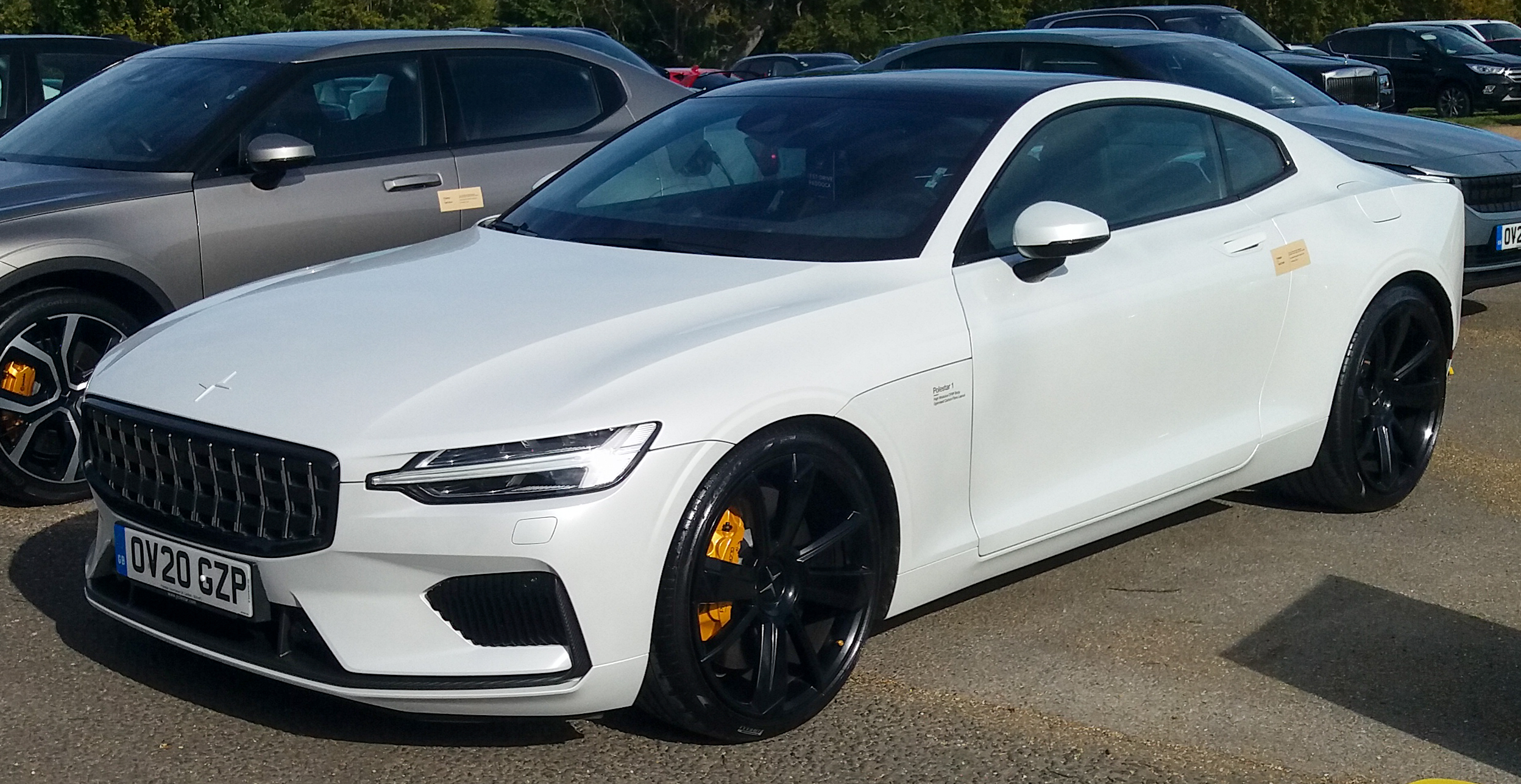 White Polestar 1 in a parking lot