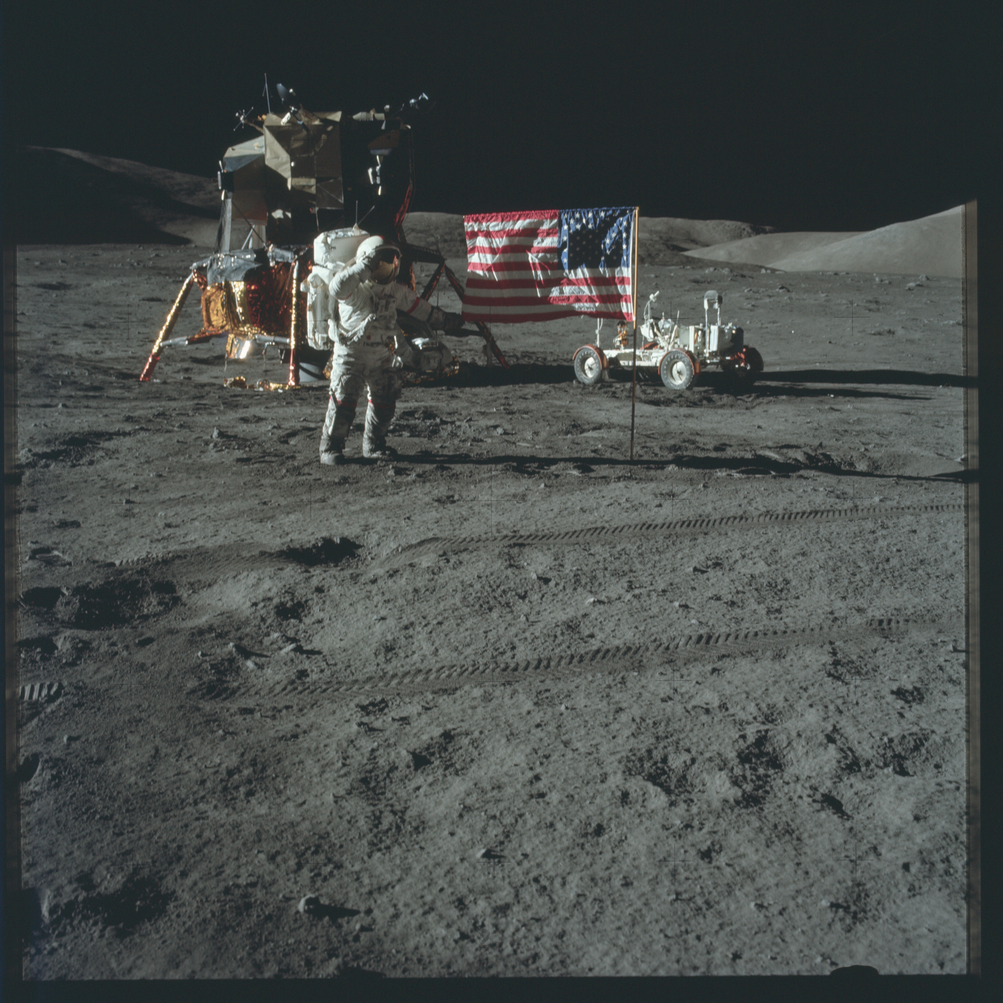 Луна лет сша. Аполлон 17 Юджин Сернан. Миссия Аполлон 17. Лунный модуль Аполлон 17. Посадочный модуль Аполлон 17.