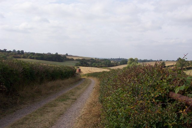 File:Braunston Tunnel's most westerly air shaft with the village of Braunston in the distance. - geograph.org.uk - 354840.jpg