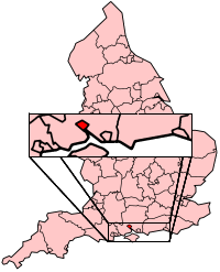 Southampton shown within Hampshire