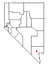 Posizione della Nellis Air Force Base all'interno dello stato del Nevada.