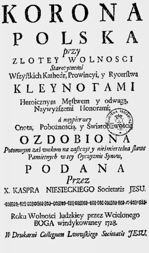 <span class="mw-page-title-main">Kasper Niesiecki</span> Polish heraldist