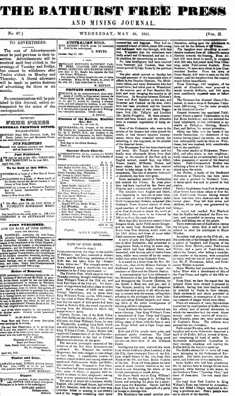 The Bathurst Free Press and Mining Journal - Wikipedia