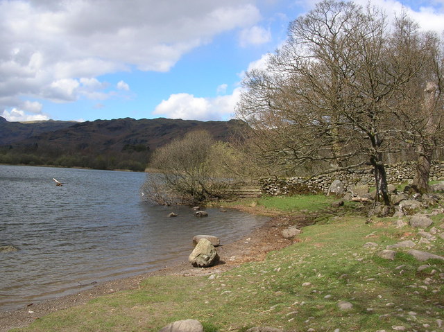 Where the Brathay leaves Elterwater - geograph.org.uk - 370768