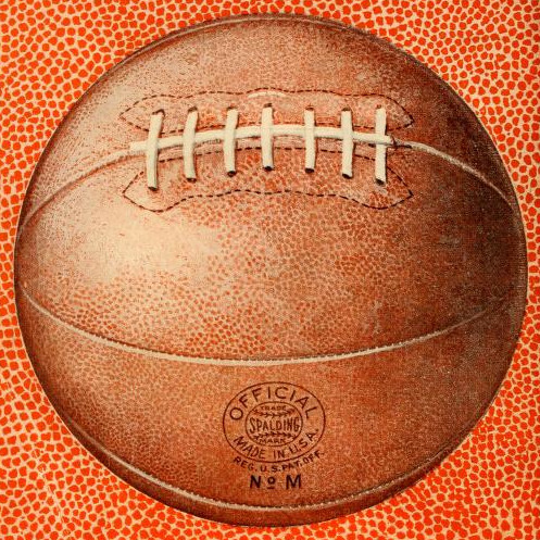 A Spalding basketball from 1922