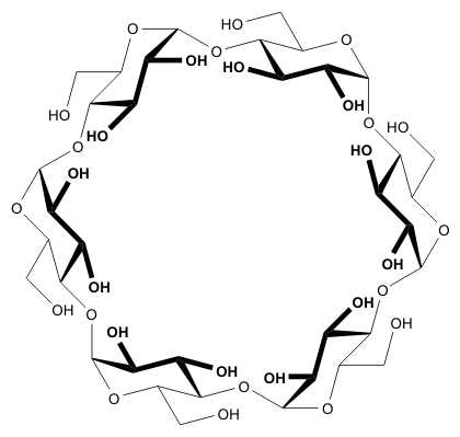 Strukturformel für α-Cyclodextrin