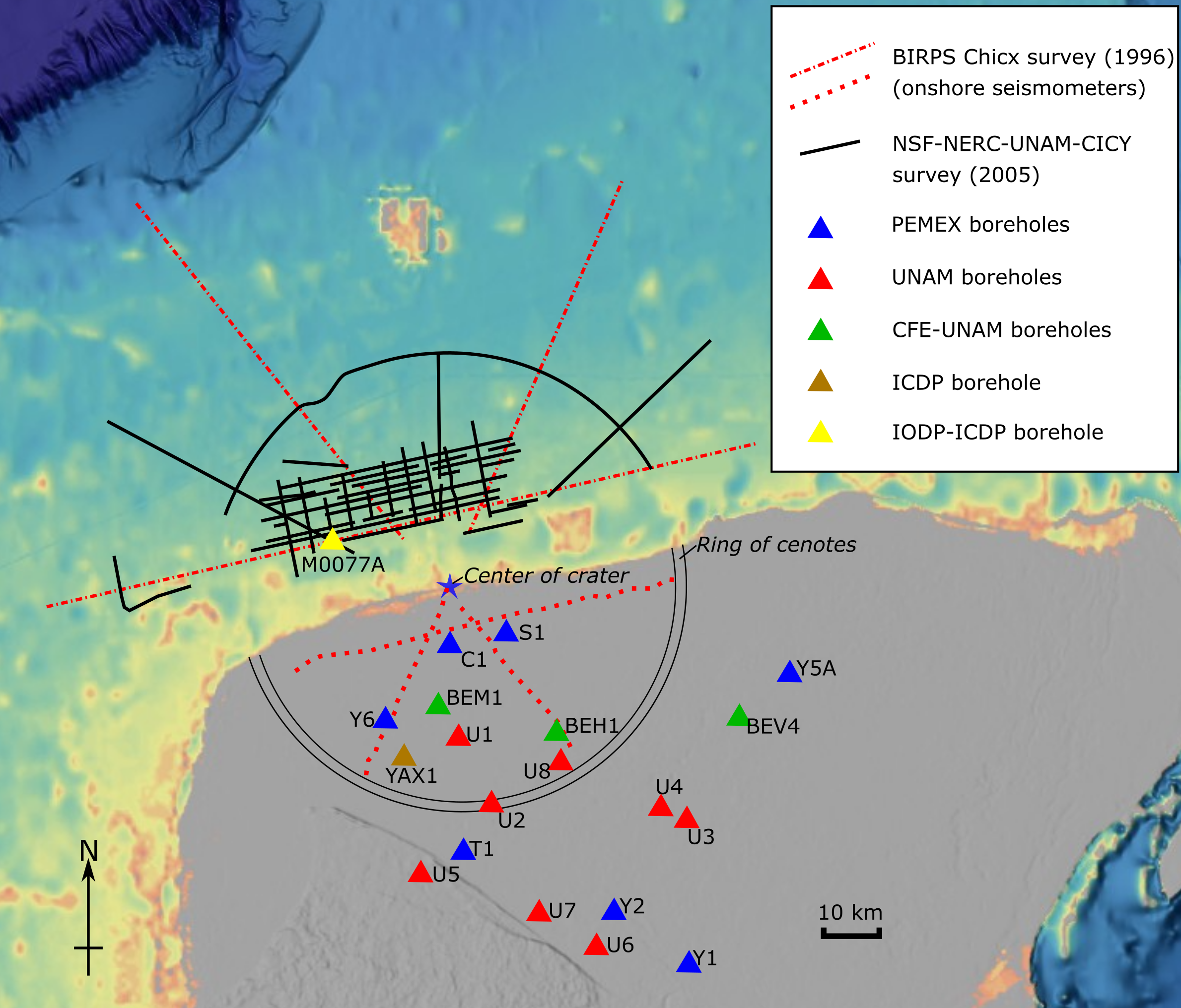 chicxulub crater sinkholes